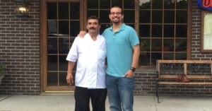 your story - my dad and I at his restaurant